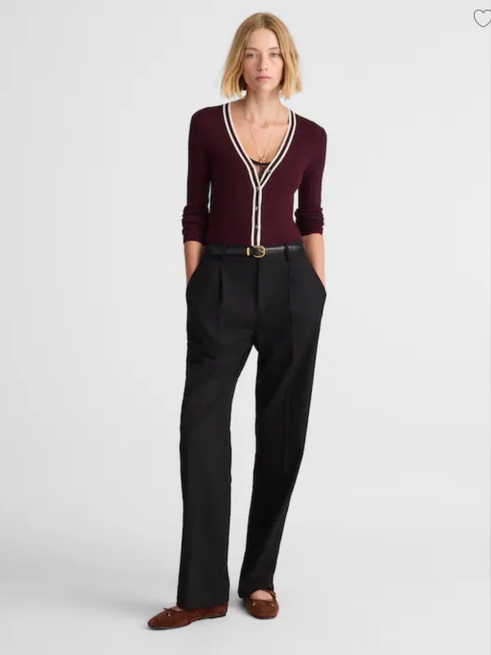 Madewell Tall Slouchy Straight Pants in Brushed Twill 6 Tall NWOT